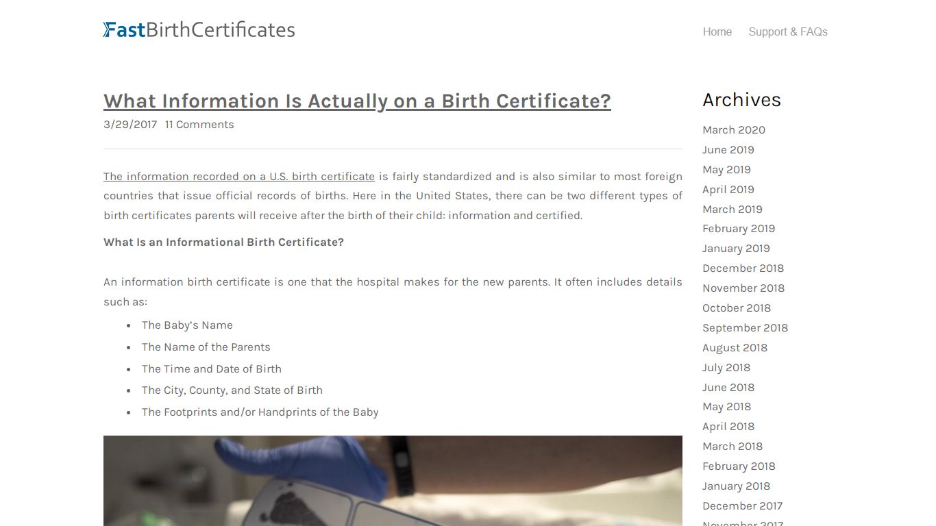 What Information Is On a Birth Certificate? | fastbirthcertifcates.com ...